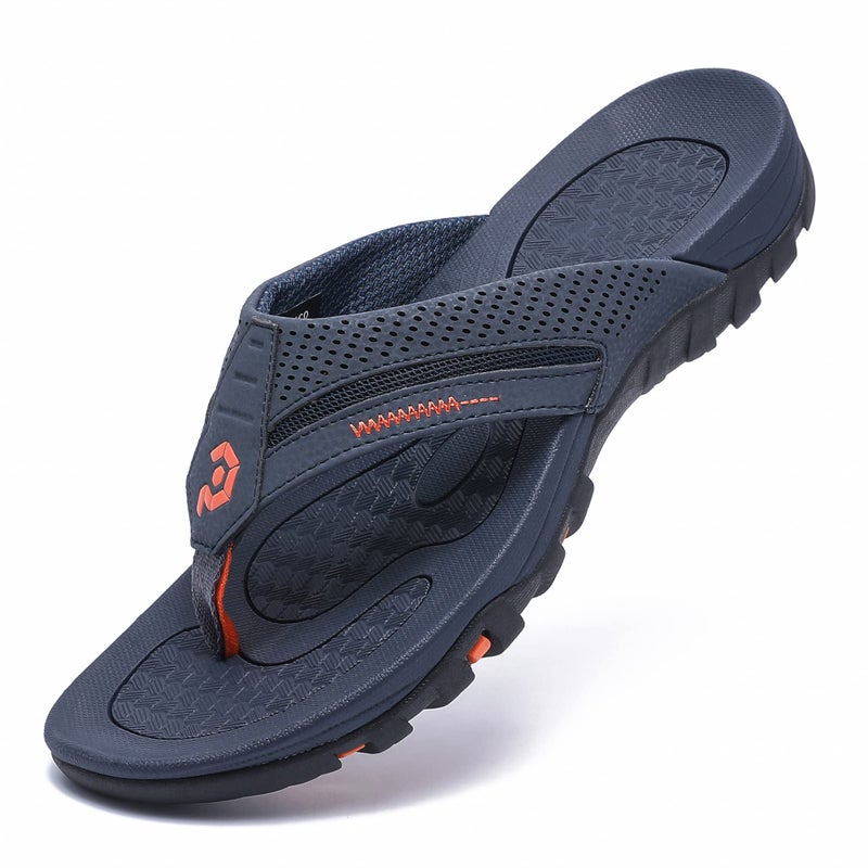 Pulltop Flip Flops for Men, Mens Thong Sandals Waterproof Shower Sandals Summer Outdoor Slippers Non Slip Beach Sandals for Men - Image 1